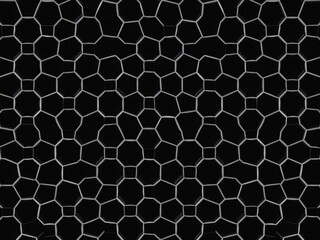 Obraz premium Hexagonal honeycomb pattern in sleek black color, seamless design for backgrounds, textures, and wallpapers, tile, background