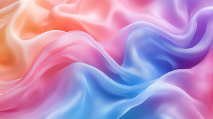 Fototapeta premium Soft pastel blue and pink hues flow together in an abstract background, symbolizing tranquility, creativity, and the blending of opposites to create harmony and balance