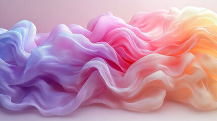 Soft pastel blue and pink hues flow together in an abstract background, symbolizing tranquility, creativity, and the blending of opposites to create harmony and balance