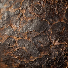 detailed view of a moist pumpernickel bread loaf's crust highlighting the texture