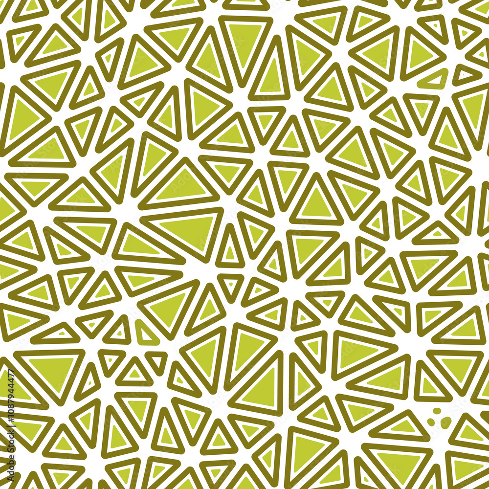 Poster triangulation geometric shapes background. rounded solid shapes in frames. medium triangles size. on