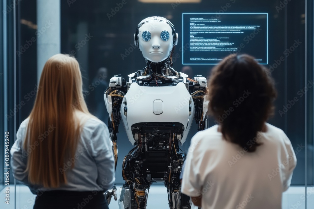 Fototapete participants engage with an advanced ai system, exploring its capabilities and discussing technology