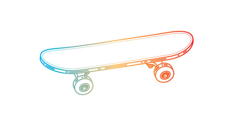 Retro skateboard. Original vector illustration in vintage style. T-shirt design.