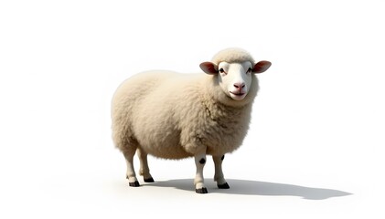 Fototapeta premium Sheep Portrait in Clean Background