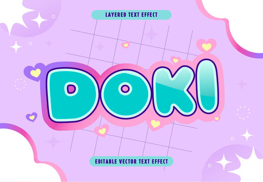 Green Cute Font Pastel Kawaii Rounded Cartoon Text Effect