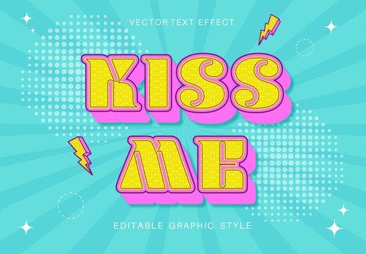 Pink And Yellow Vibrant Cartoon Font Comic Outlined Text Effect