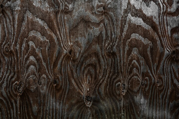 Dark aged birch plywood surface  pattern background