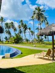 pool in tropical resort