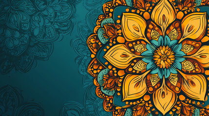 An abstract background featuring intricate mandala patterns in rich colors, offering a sense of spirituality and depth. Intricate Mandala Patterns. Illustration