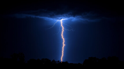 powerful electric lightning bolt striking against a dark black background, symbolizing energy, power, and sudden force of nature in a dramatic and electrifying display of light and motion