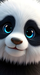 Fototapeta premium Close up portrait of a cute panda - Smartphone wallpaper