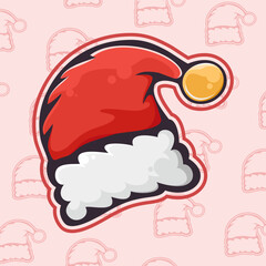 Hand drawn hat christmas ornament element designs