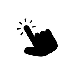 Hand click icon vector. pointer sign and symbol. hand cursor icon