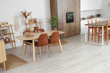 Interior of light modern  kitchen