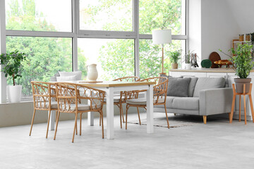 Interior of light modern  kitchen