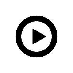 Play icon vector. Play button sign and symbol