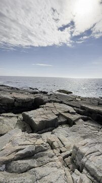 rocky shore near the sea