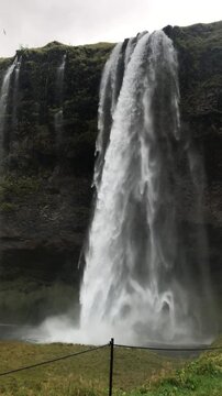 waterfall on the rocks