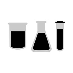 illustration of laboratory glassware
