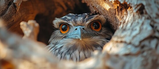 A Close-Up Look at a Tawny Frogmouth