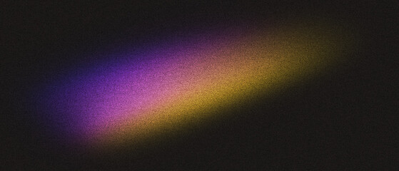 Abstract noise gradient: vibrant purple and yellow light blur on dark background