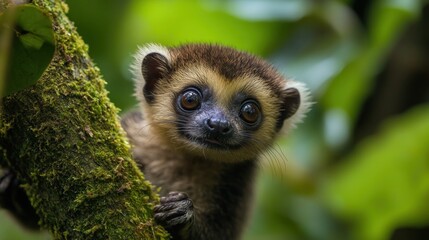 Fototapeta premium Curious Lemur Portrait