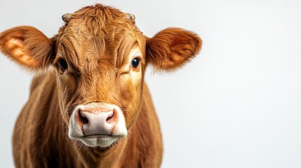 Close Up Portrait of a Curious Cow