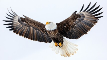 Obraz premium Majestic Bald Eagle in Flight