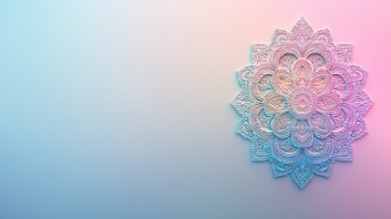 Intricate mandala design on a soft gradient background.