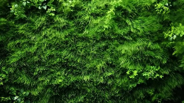 Artificial Green grass texture seamless background, top view Video