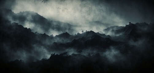 Dark textured misty shadowed grunge