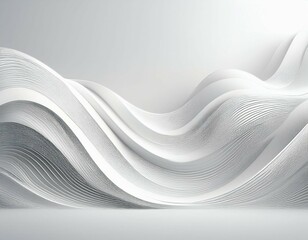 a white background with a white wave line background