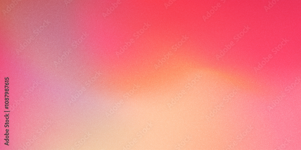 Poster pink gradient background, abstract peach orange grain gradation texture, vector pink noise texture b