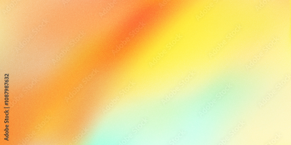 Poster orange gradient background, abstract peach orange grain gradation texture, vector yellow noise textu