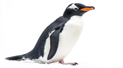 Obraz premium A Gentoo Penguin Standing on Snow