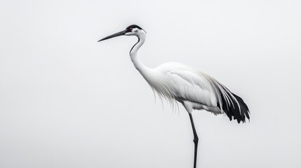 Obraz premium White Heron in the Mist