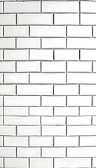 Panorama of Brick pattern white ceramic wall tile texture and seamless background, vector style
