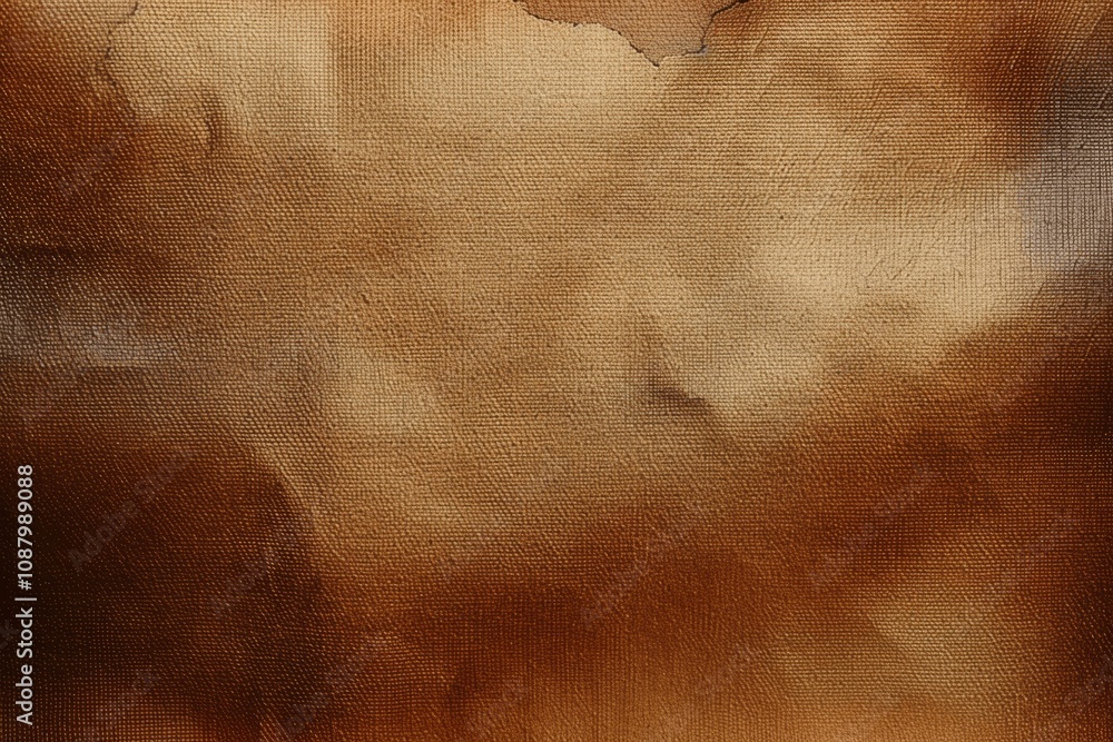 Poster Brown Gradient Texture Background with Grainy Paper Canvas or Leather Effect
