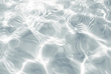 Obraz premium Abstract White Water Texture Background with Sunlight Reflection and Ripples for Skincare and Cosmetic Design