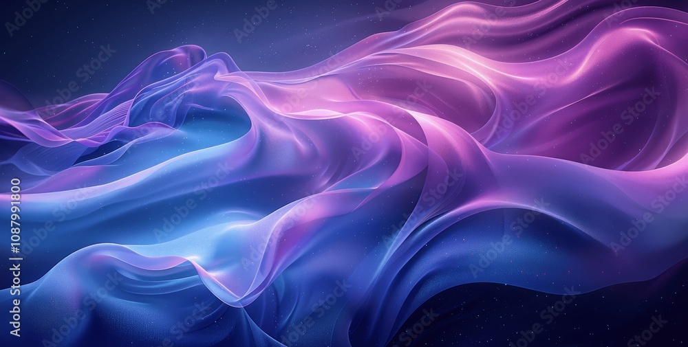 Poster high resolution abstract gradient background with glowing wavy lines and grainy texture
