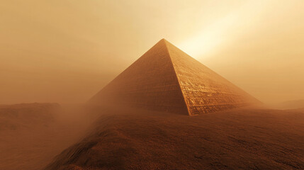 Sumerian Pyramid Sunset: Desert Landscape 3D Render