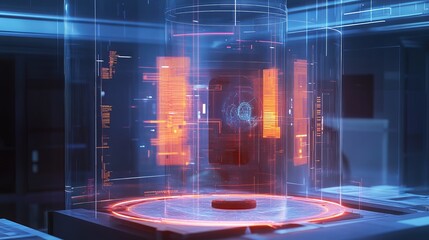 Obraz premium Cybersecurity Measures Implemented in Siamrat's Smart Contract System Virtual Environment Technology Visualization Low Resolution Innovative Solutions for Risk Management