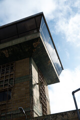 Old watchtower with glass windows