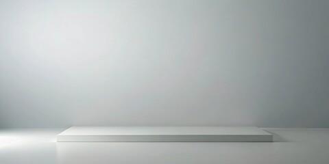 Obraz premium Minimalistic abstract gentle light grey background with soft shadows for product presentation, minimalist