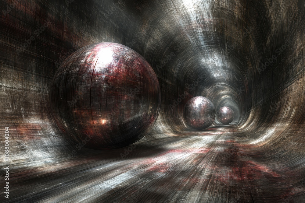 Poster Abstract Visualization of Spheres in a Dynamic Tunnel with Textured Surfaces and a Multidimensional Perspective of Depth and Light Effects