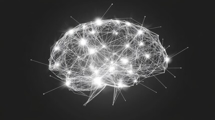 Geometric Brain Visualization with Glowing Lines