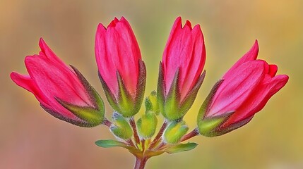 Fototapeta premium A close-up of vibrant pink flower buds showcasing nature's beauty.