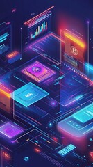 Dynamic Scene of Smart Contract-Powered Software Deployment Digital Environment Graphic Visualization Technology Virtual Viewpoint Future Concepts for Enhanced User Experience