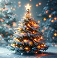 christmas tree with lights