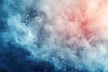 Fototapeta premium Abstract background with blue and red clouds and a soft glow in the center.